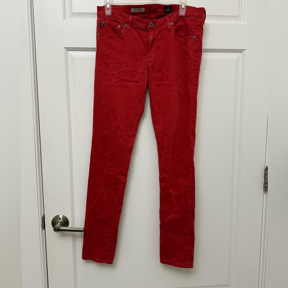 AG Adriano Goldschmied Red Skinny Jeans
